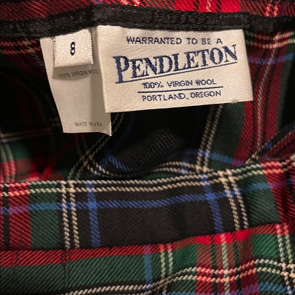 Vintage Pendleton Tartan Plaid Pleated Maxi Skirt - Picture 3 of 8